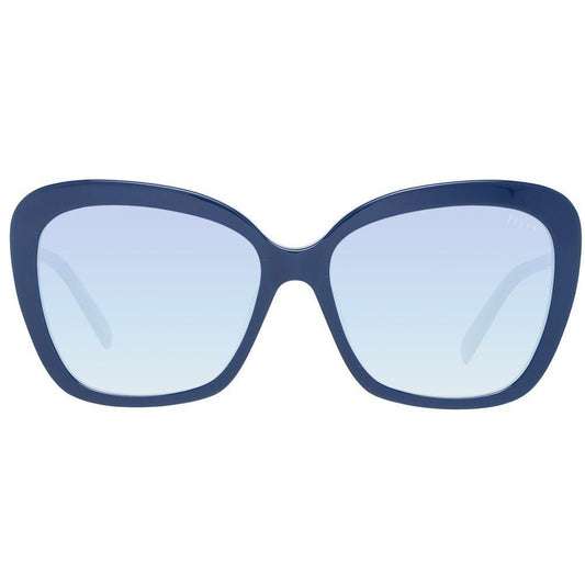 Emilio Pucci Blue Women Sunglass with gradient lenses and full-rim butterfly style, plastic frame, 100% UVA & UVB protection
