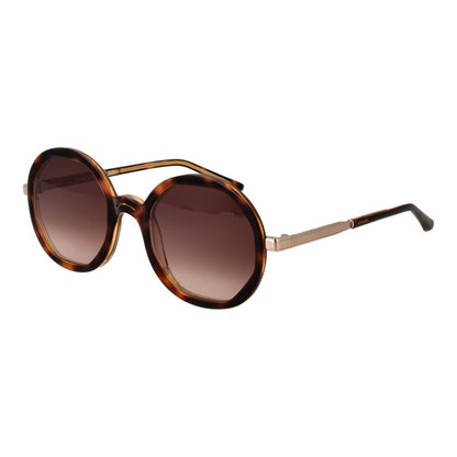 Sandro Brown Acetate Sunglasses, women's square brown frame with gradient lenses, 100% UVA & UVB protection, blue-filter.