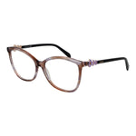 Emilio Pucci Brown Women Glasses Frame with full-rim plastic design and butterfly style