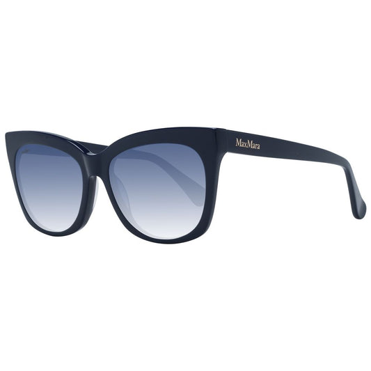 Max Mara Blue Plastic Sunglasses with full-rim cat eye style, gradient blue lenses, and 100% UVA & UVB protection.