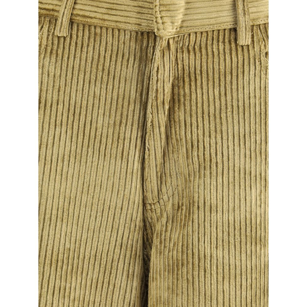 Petar Petrov Gold Cotton Casual Pants