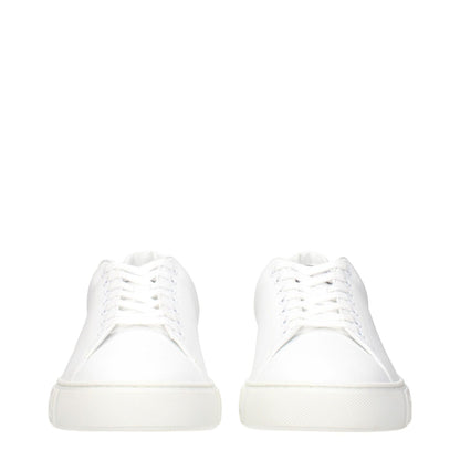 Versace White Leather Low Top Sneakers with front and back logo, MPN 10144601A096081W010, code F84519, designed by Versace.