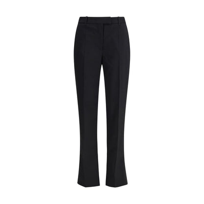 Alexander McQueen Black Wool Dress Pants with tapered leg and classic waist.