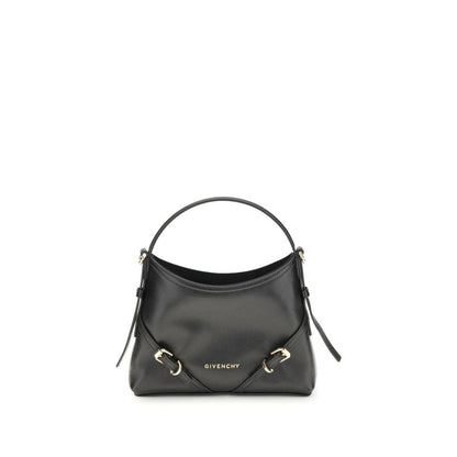 Givenchy Black Calf Leather Bos Taurus Handbag with embossed logo and gold-toned details.