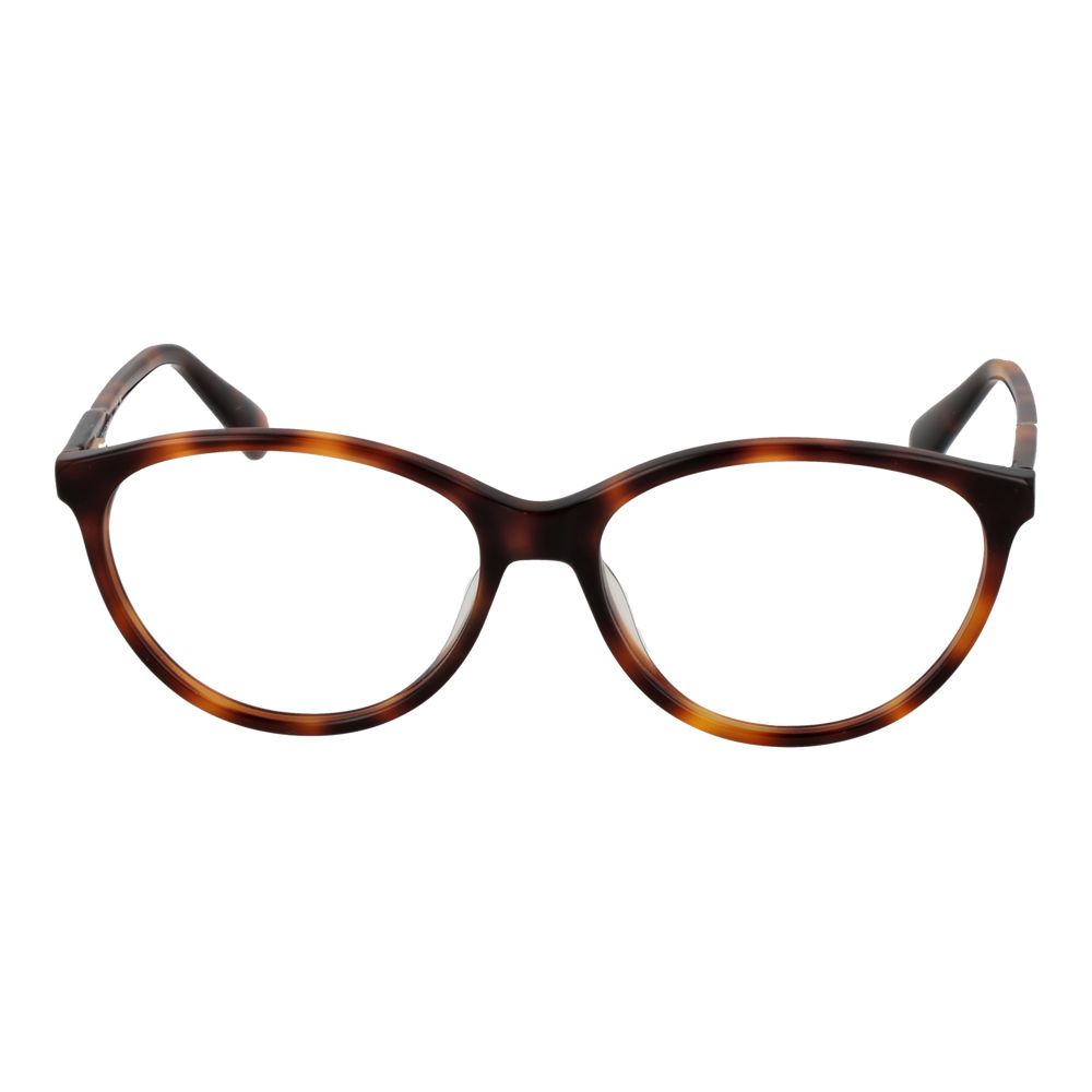 Longchamp Brown Women Glasses Frame, acetate full-rim cat eye with demo lenses, size 53-15-140, luxury eyewear for women.