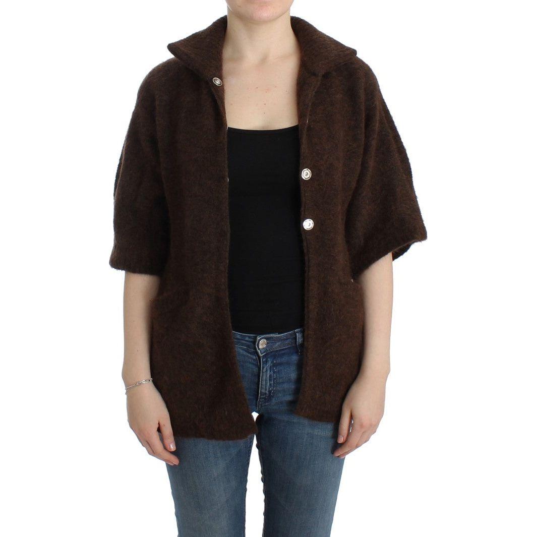 Cavalli Brown mohair knitted cardigan SIG11843-2