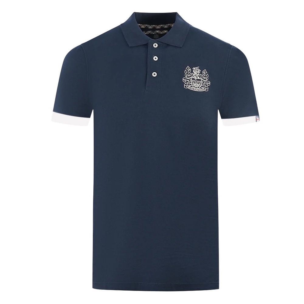 Aquascutum Blue Cotton Men Polo Shirt