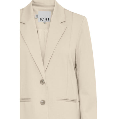 ICHI Beige Recycled Polyester Blazer