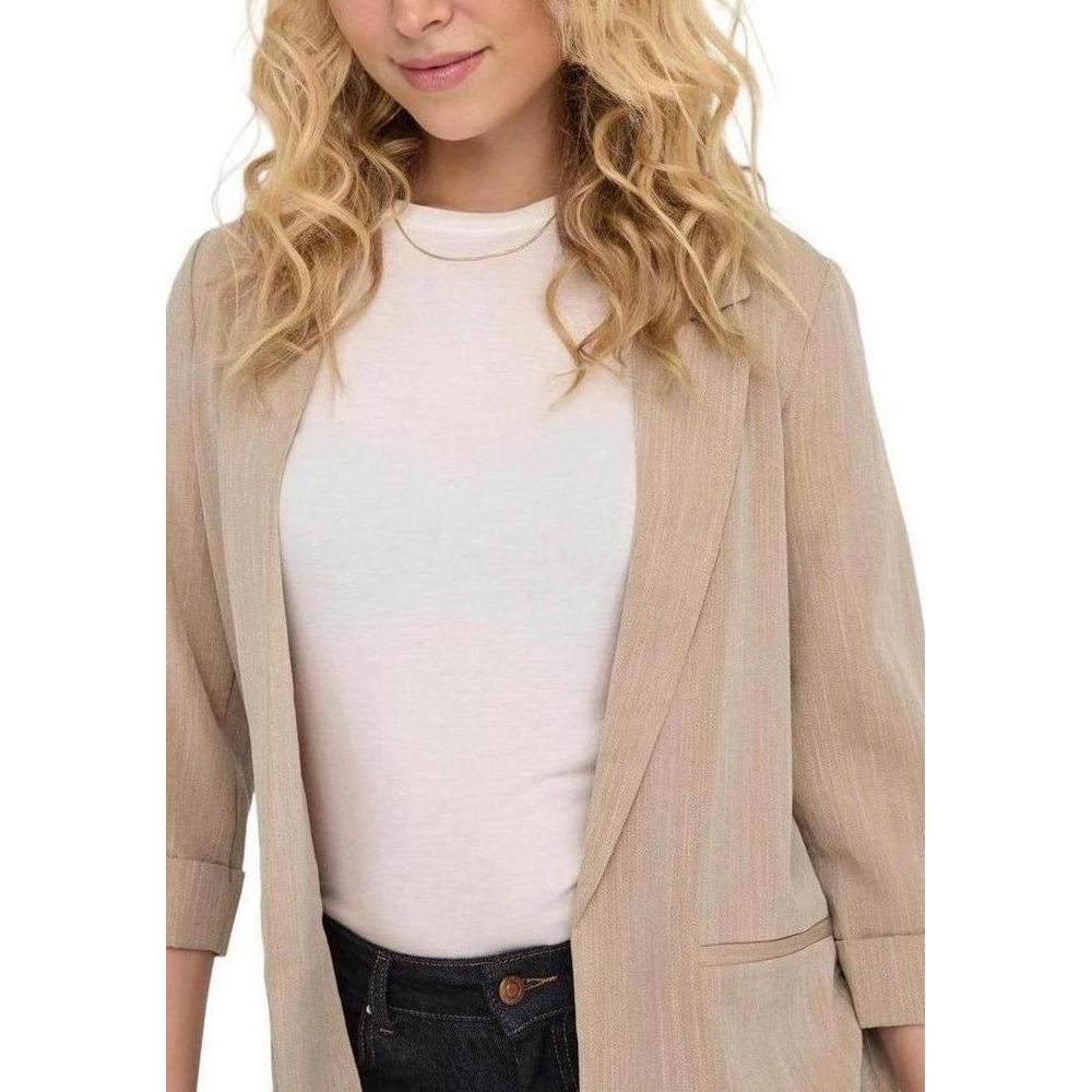 Only Beige Viscose Blazer