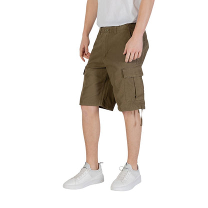 Jack Jones Green Cotton Bermuda Shorts