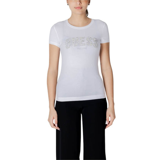 Guess White Cotton T-Shirt
