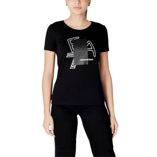 EA7 Emporio Armani Black Cotton T-Shirt