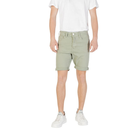 Replay Green Cotton Bermuda Shorts