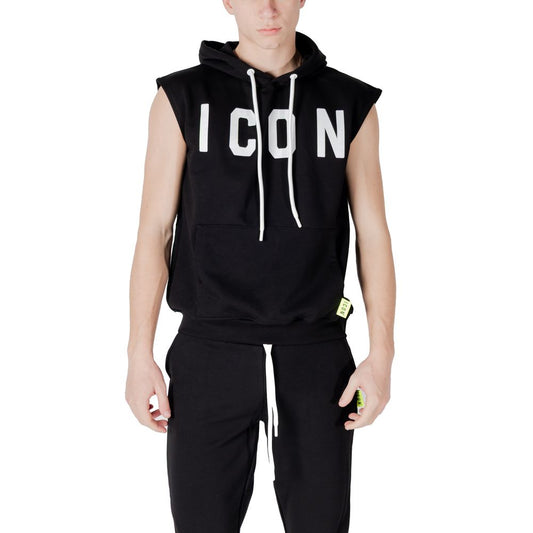 Icon Black Cotton Hoodie 1728,71956299936,Black,Clothing,Hoodies - Sweaters - Clothing,Icon,IT42 | XS,IT44 | S,IT46 | M,Men,New with tags,Sweaters - Clothing
