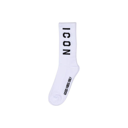 Icon White Cotton Socks