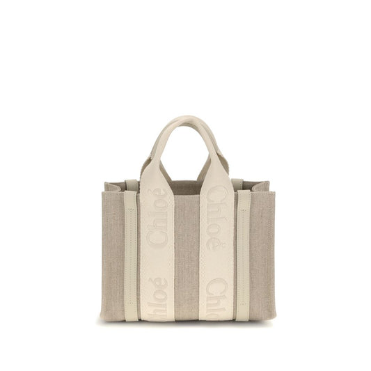 Chloé Beige Linen Handbag
