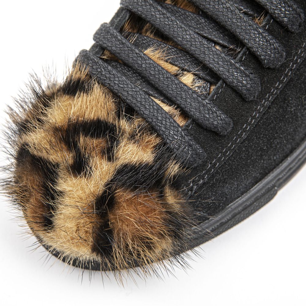 Mr&Mrs Italy Black Leather Women Sneaker