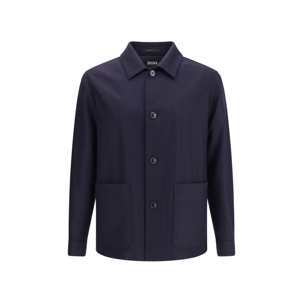 ZEGNA Blue Wool Clothing