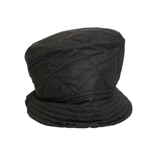 Dolce & Gabbana Black Nylon Quilted Bucket Men Capello Hat