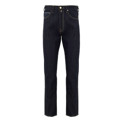 Jacob Cohen Blue Polyester Tapered Jeans