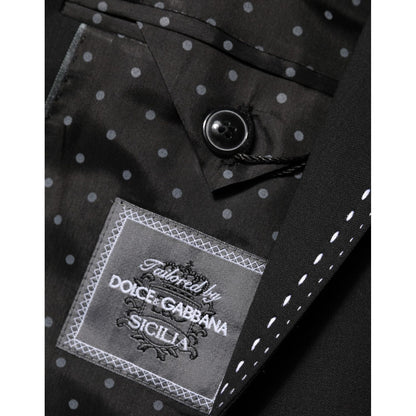 Dolce & Gabbana Black SICILIA 2 Buttons Suit Jacket Blazer
