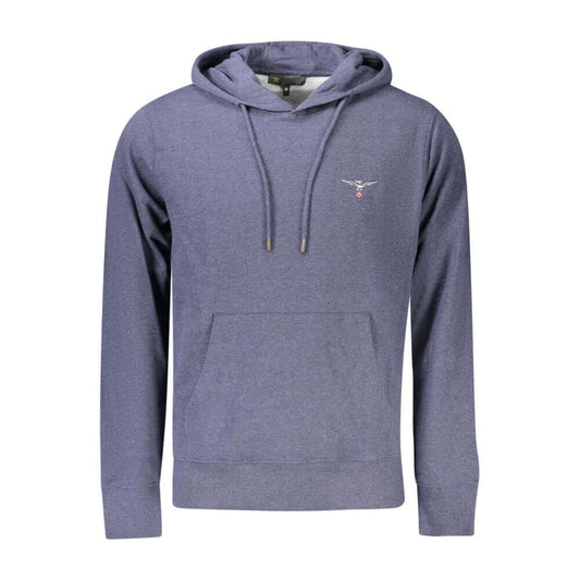 Accademia Militare Blue Cotton Men's Hooded Sweater