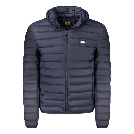 Cavalli Class Blu Polyester Men Jacket 1728,67403481248,Blue,Cavalli Class,Clothing,L,M,Men,New with tags,S,XL,XXL
