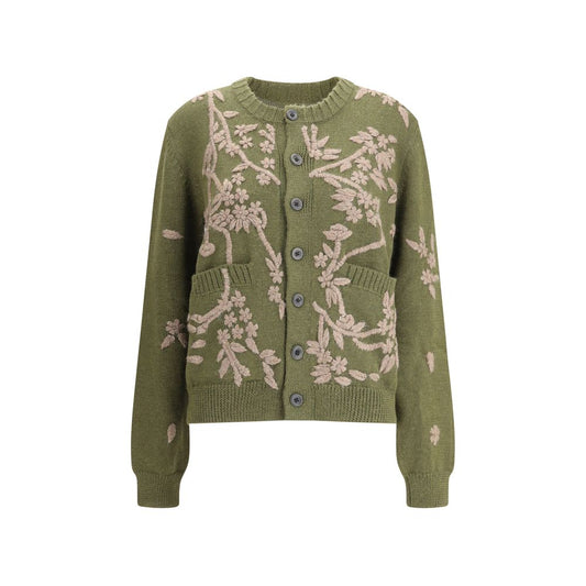 Baziszt Green Alpaca Vicugna Pacos Cardigan