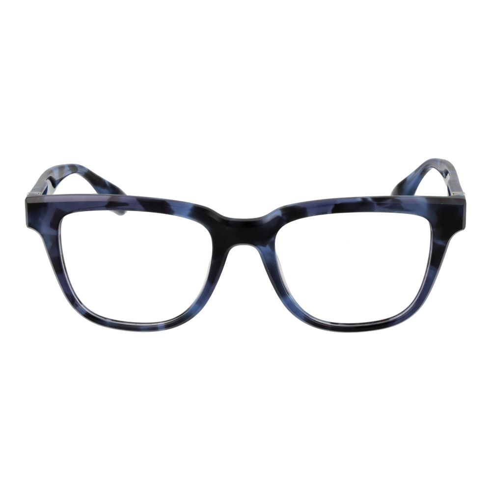 Trussardi Blue Acetate Glasses (Frames) for men, full-rim square style with blue acetate frame. Includes branded case, spring hinge, demo lenses.