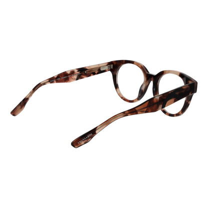 Trussardi Brown Acetate Glasses (Frames) unisex full-rim, browline style with demo lenses in a branded case, spring hinge included.