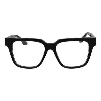 Trussardi Black Acetate Glasses (Frames) - Women's square full-rim design, black acetate frame, demo lenses, spring hinge.