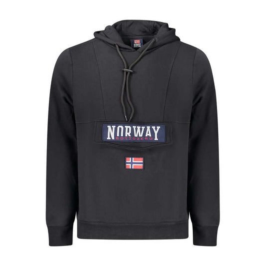 Norway 1963 Black Cotton Men's Hooded Sweatshirt