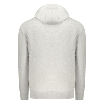 Back view of Norway 1963 Gray Cotton Sweatshirt with hoodie and embroidered logo.