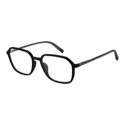 Fila Black Cellulose Propionate Glasses (Frames) for men, square style, black full-rim, demo lenses, 52-17-145 size.