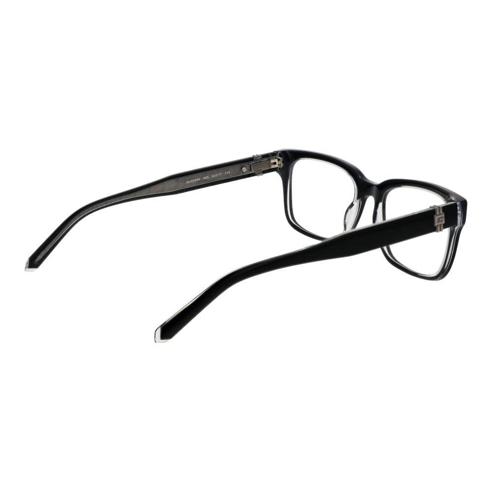 Guess Black Acetate Glasses (Frames) with full-rim style, black acetate material, and spring hinge.