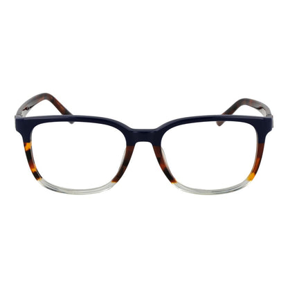 Guess Multicolor Acetate Glasses (Frames) for men, full-rim, rectangle style, with plastic demo lenses and spring hinge, frame size 55-18-145.
