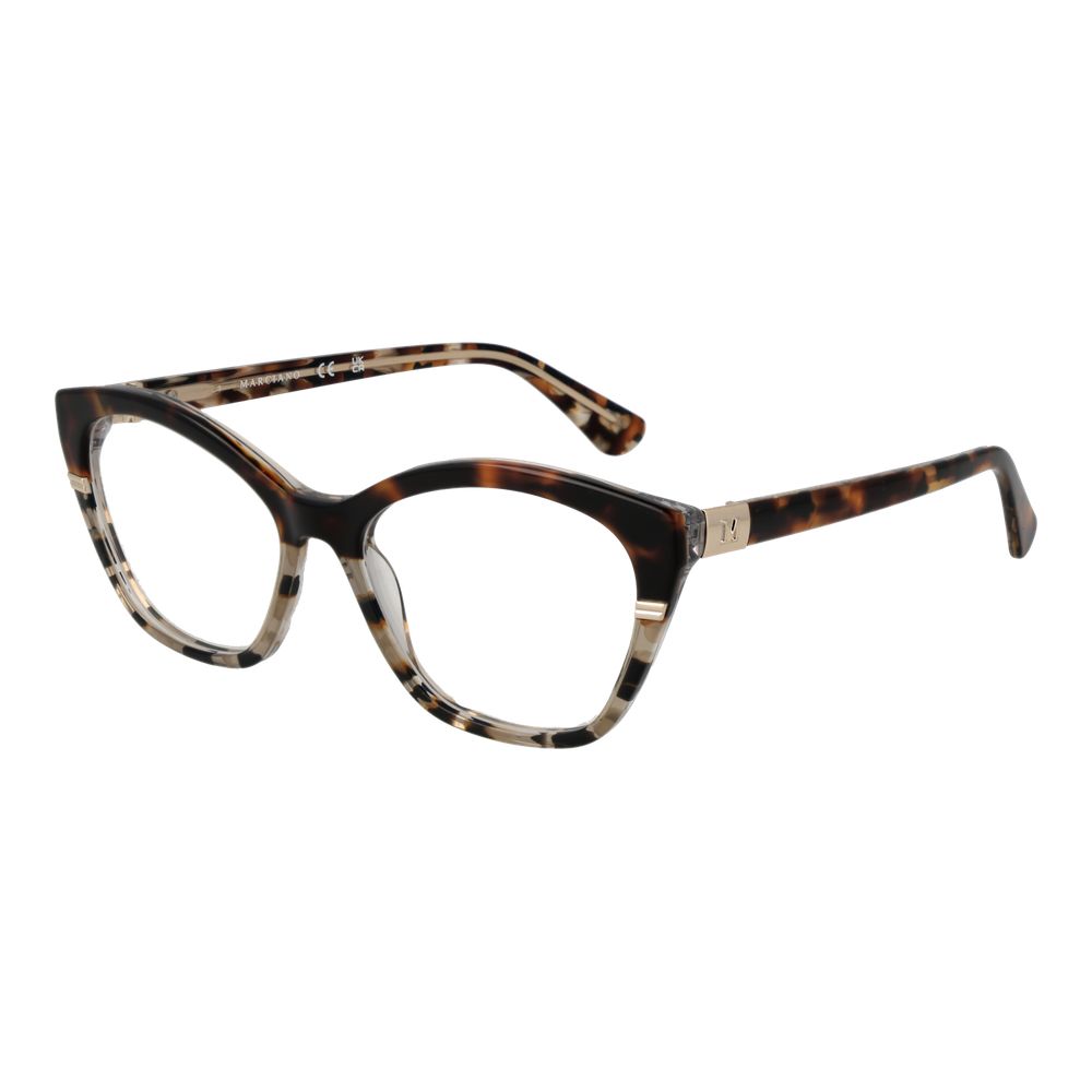 Marciano by Guess Brown Acetate Glasses (Frames) for women with full-rim rectangle style and acetate frame material.