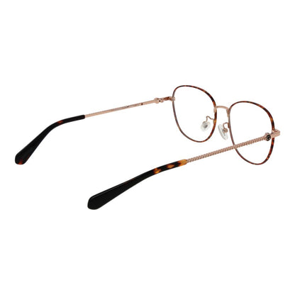 Guess Rose Gold Metal Glasses (Frames) for women featuring round full-rim style and rose gold metal frame with demo lenses.