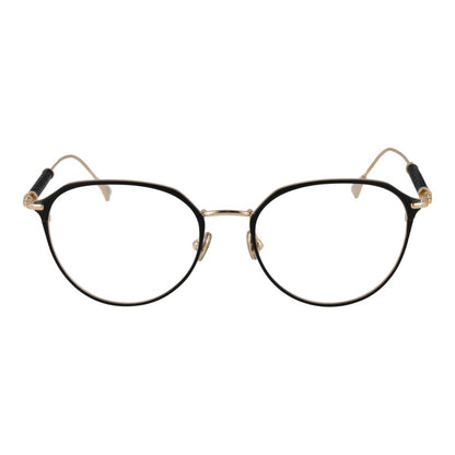 Tod's Black Metal Glasses (Frames) for women, full-rim panto style with demo plastic lenses, metal frame, size 51-18-140, no hinge.