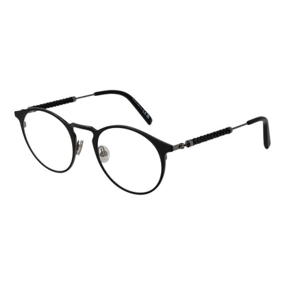 Alt Tag: Tod's Black Metal Glasses (Frames) for men in full-rim panto style with demo lenses and black metal frame.