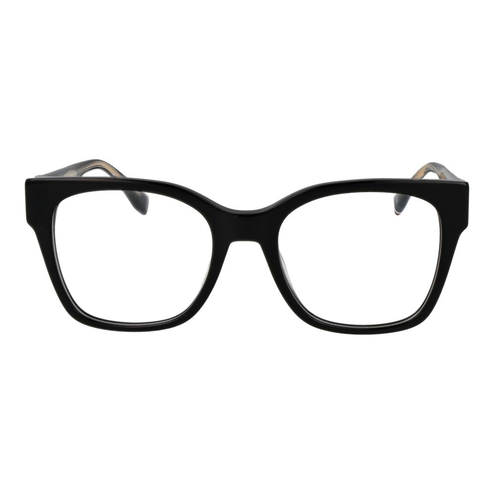 Tommy Hilfiger Black Acetate Glasses (Frames) for women, full-rim rectangle style, spring hinge, demo lenses, with branded case.