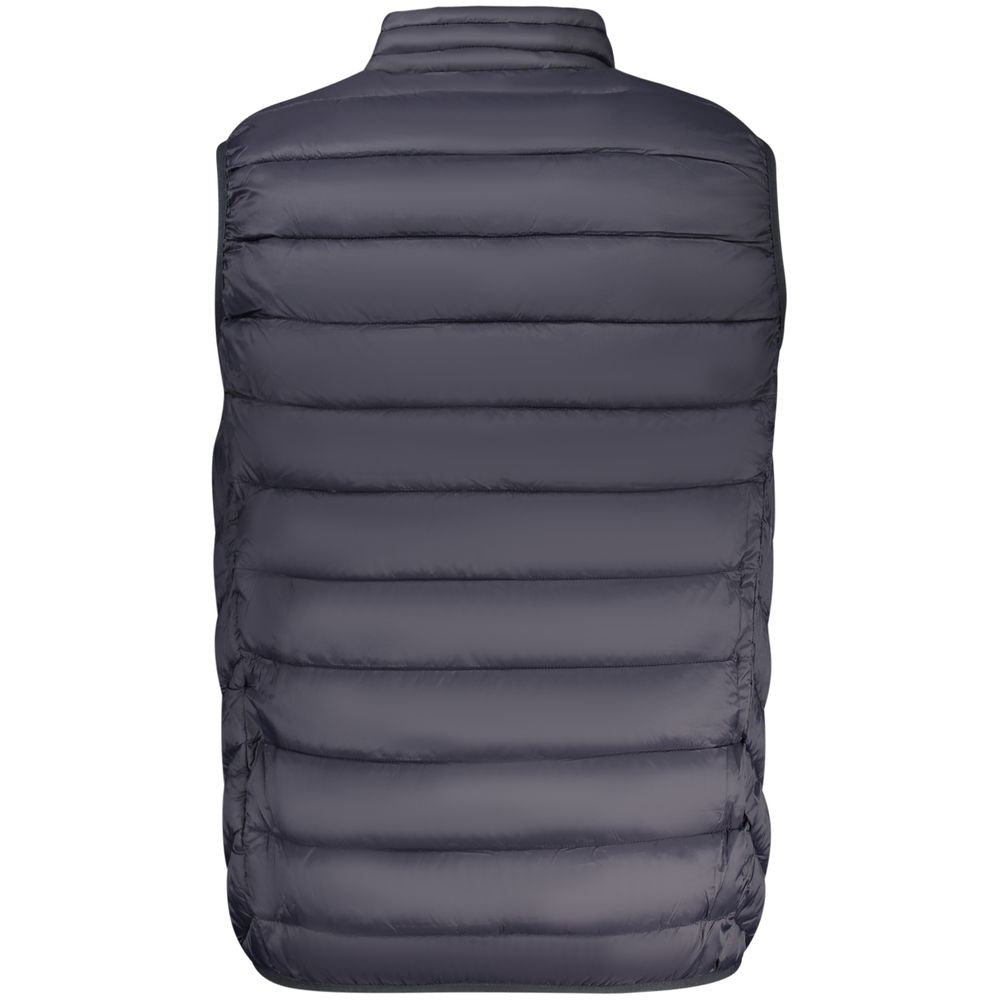 Marina Yachting Blue Polyamide Men Jacket, sleeveless design showcasing back, featuring quilted style and premium craftsmanship.