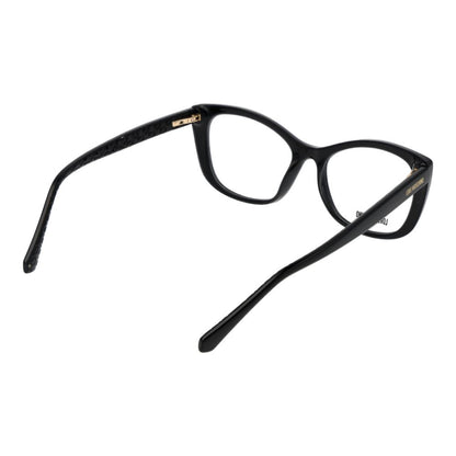 Love Moschino Black Cellulose Propionate Glasses (Frames) in butterfly style, full-rim, black frame, cellulose propionate material.