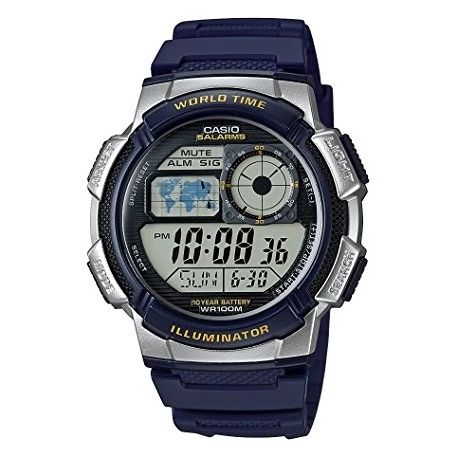 CASIO SPORT Mod. DIVER - WORLD TIME ILLUMINATOR 5 ALARMS, 10 YEARS BATTERY - NIGHT BLUE