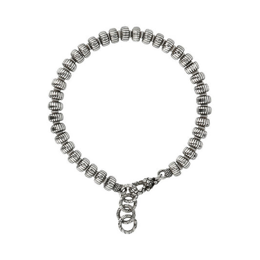 ALBERT M. JEWELS JEWELRY Mod. WSOX00513.S premium silver bracelet with elegant beaded design
