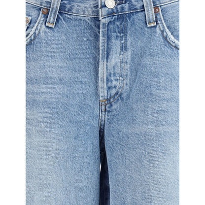 Agolde Light Blue Cotton Bermuda Shorts