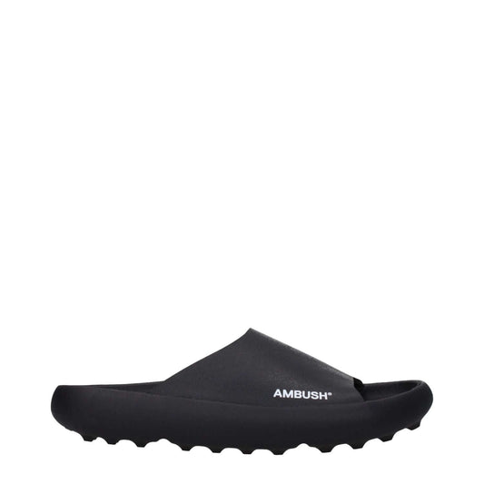 Ambush Black Cotton Slippers