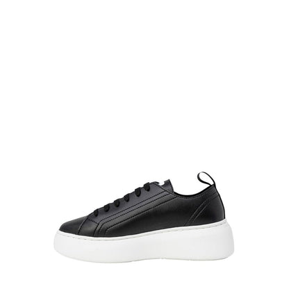 Armani Exchange Black Artificial Leather Low Top Sneakers
