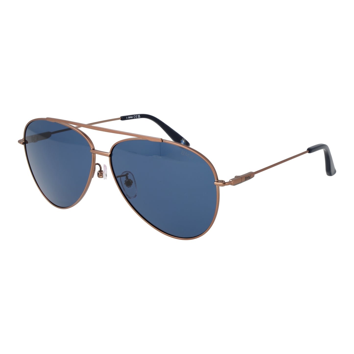 BMW MOD. BW0045-H 6235V gent sunglasses with blue lenses and metal frame, luxury eyewear for men.