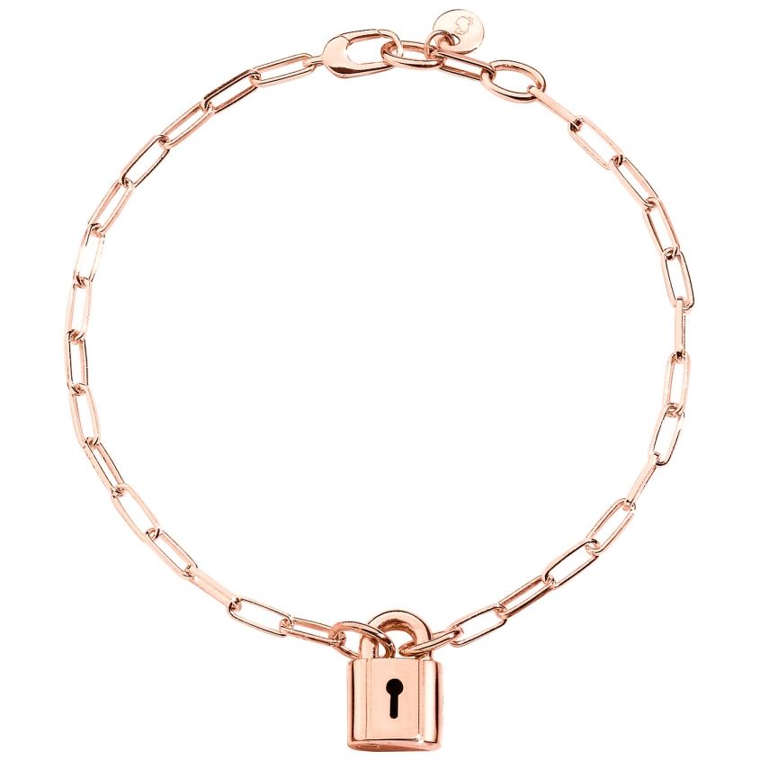BRACCIALI DODO MOD. DBC2002LOCKS00RAGS elegant bracelet with padlock charm made of metal.